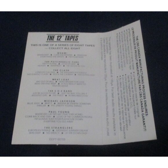 Meat Loaf – The 12 Inch Tape (Five Mixes) on cassette (CBS Canada, 1986) - Picture 2 of 3